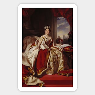 Portrait of Queen Victoria - Franz Xaver Winterhalter Sticker